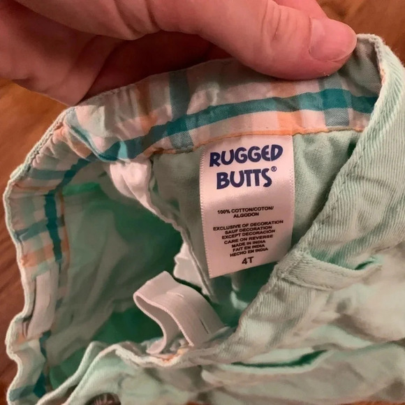 Rugged Butts Mint Green Toddler Chino Shorts 4T - Picture 4 of 6